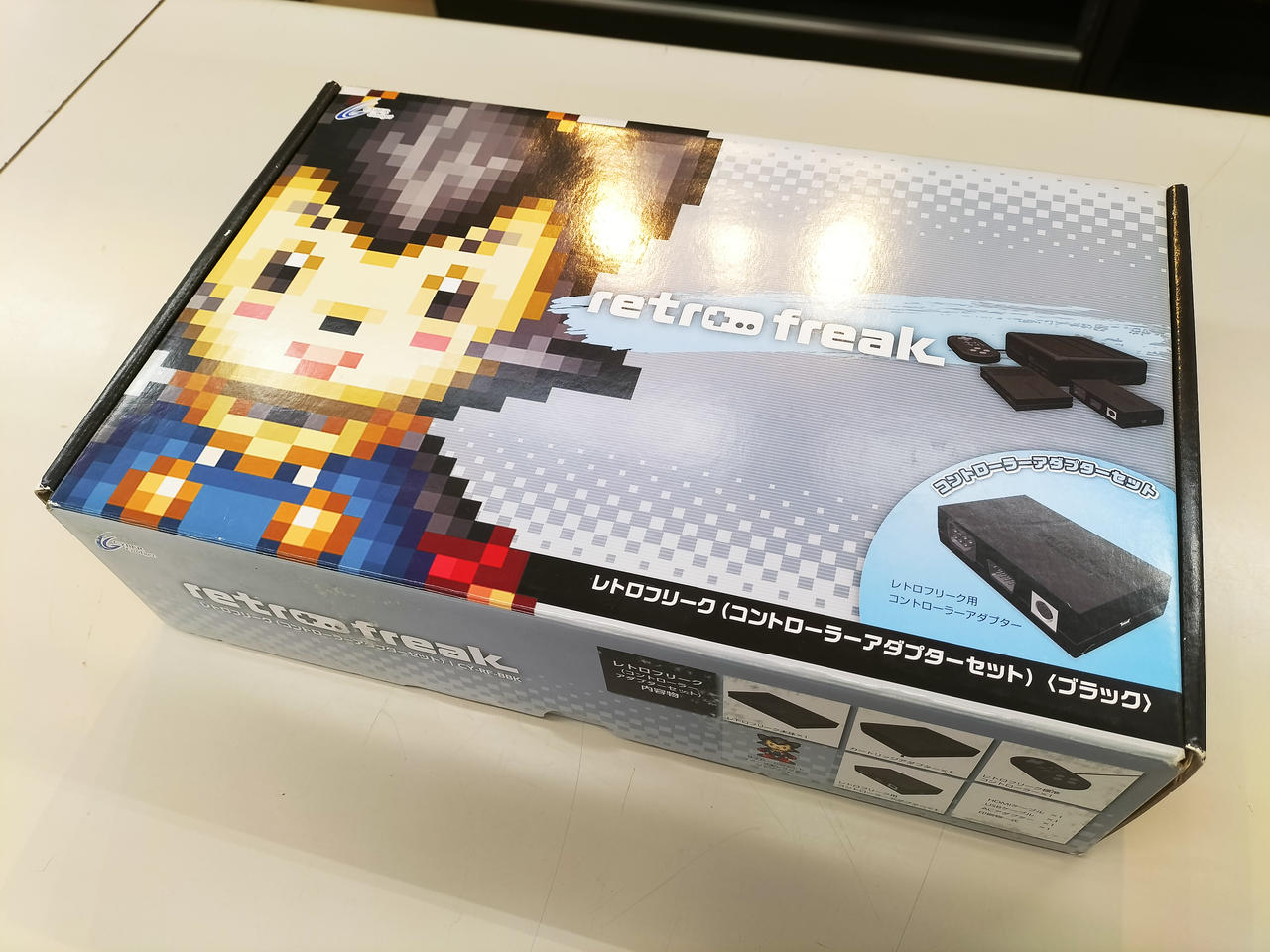 【美品】レトロフリークコントローラーアダプターセット(ブラック) CYBER GADGET|レトロフリーク・コントローラーアダプターセット