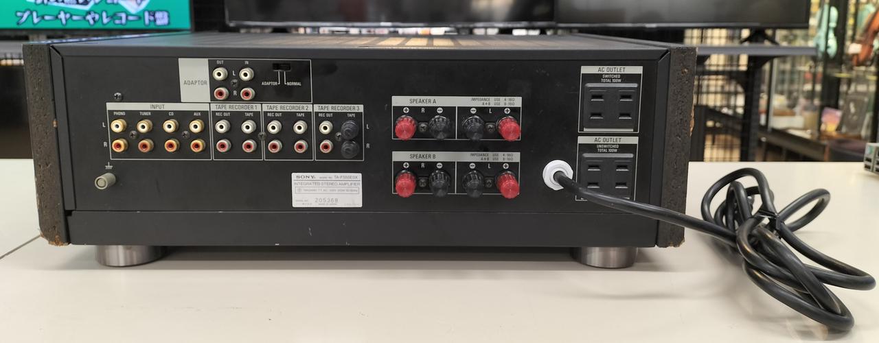 ソニー　プリメインアンプ　TA-F555ES★バナナプラグ対応化済み ソニー プリメインアンプ TA-F555ES☆バナナプラグ対応化済み