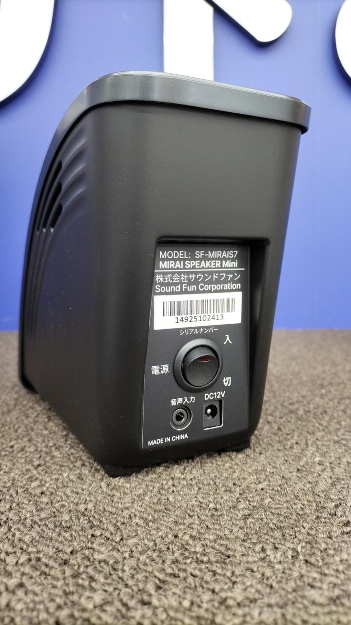 極美品】ミライスピーカー 手元 SF-MIRAIS7 サウンドファン 黒