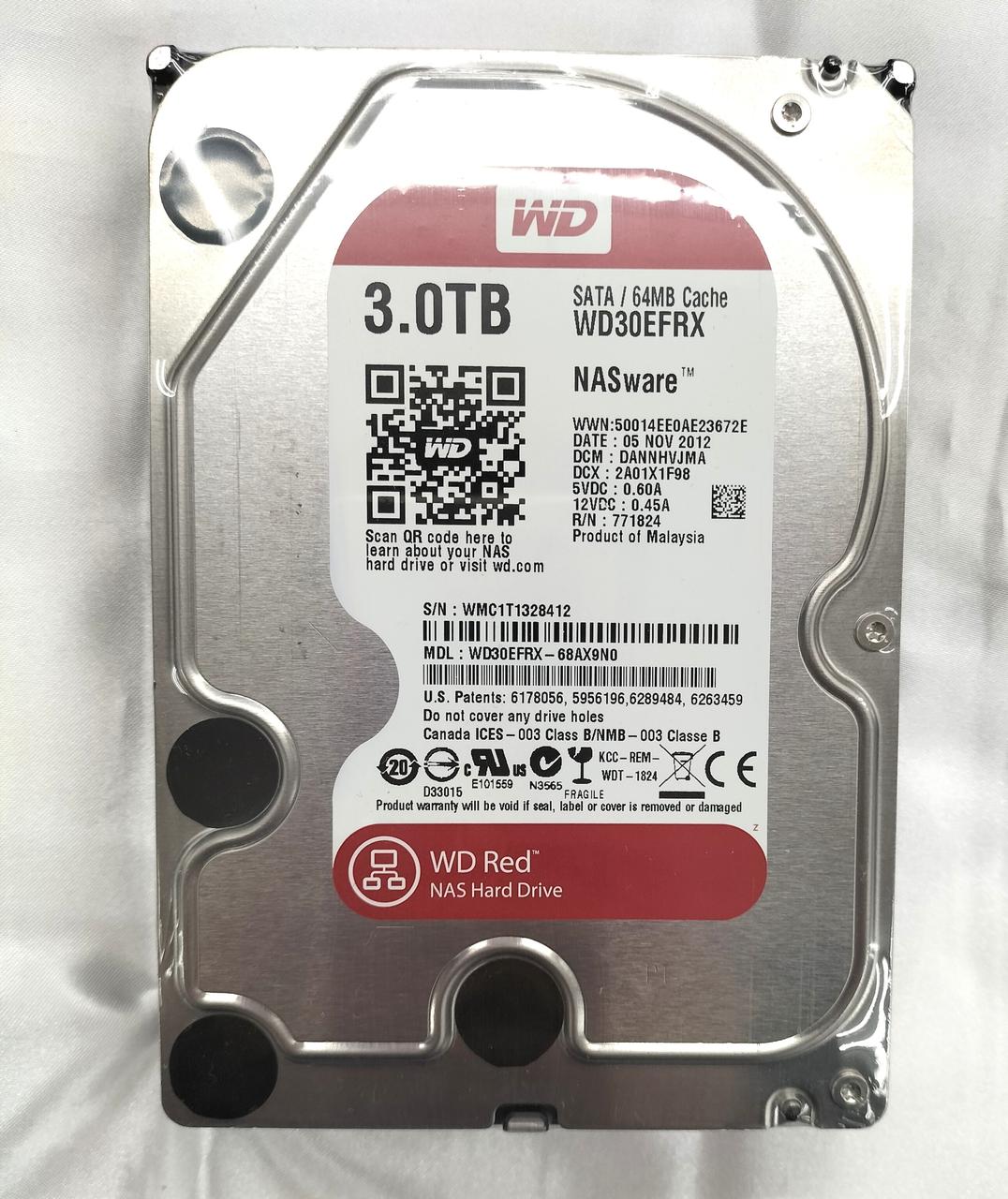 Digital Western 3TB Red WD30EFRX WD SATA NAS Hard 64MB Drive com
