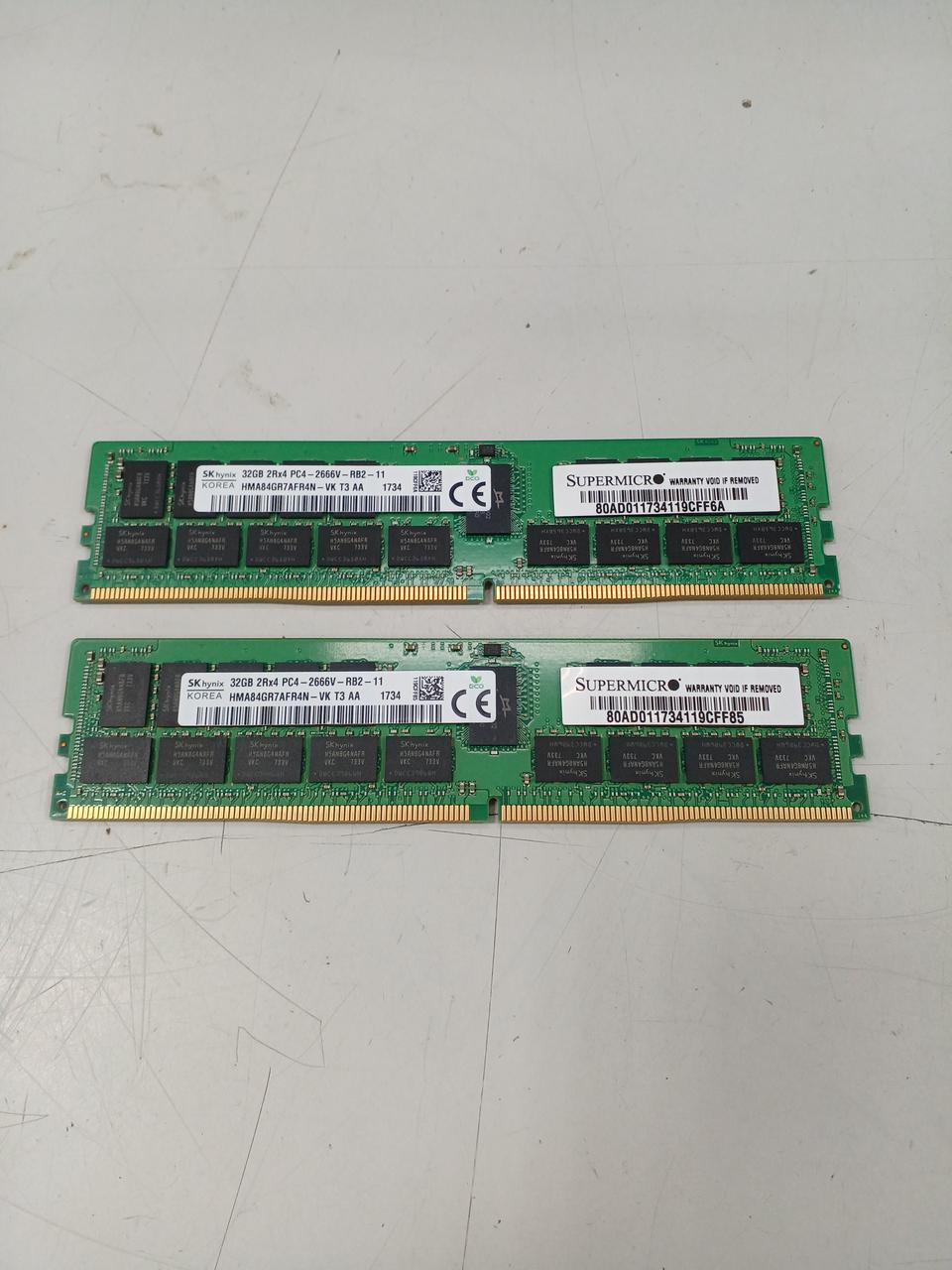 PC4-2666V-RB2-12 (32GB×2枚セット)サーバー用 SKHYNIX|サーバー用メモリ 32GB×2(合計64GB)|【ハードオフ公式通販