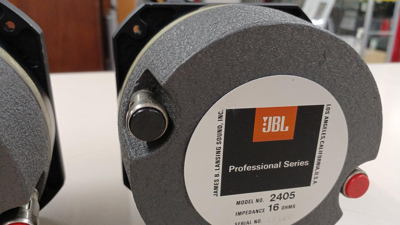 JBL ジェイビーエル 2405 ツィーターペア JBL 2405 Tweeter Pair 16 Ohm Vintage USA UHF Driver Tested