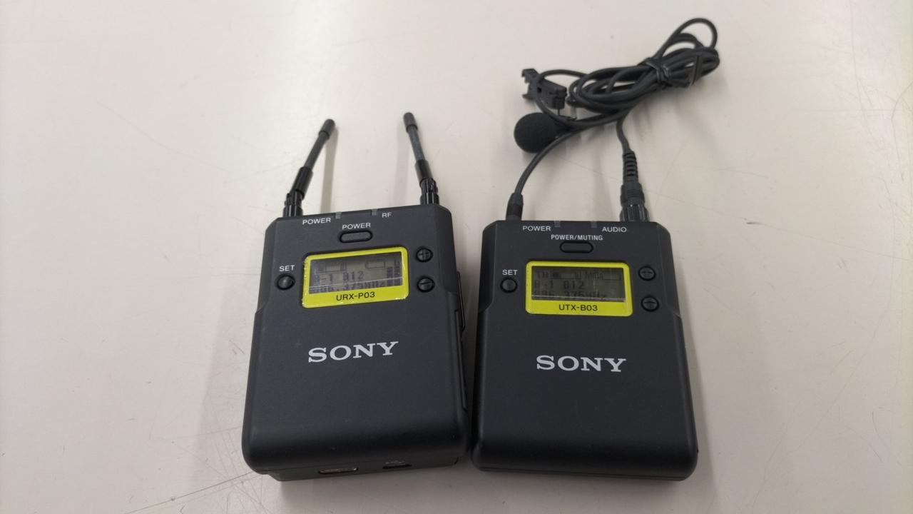 SONY ワイヤレスマイク UTX-B03 レンタル] SONY UTX-B03×2+URX-P03D+SMAD-P3D ワイヤレスマイク