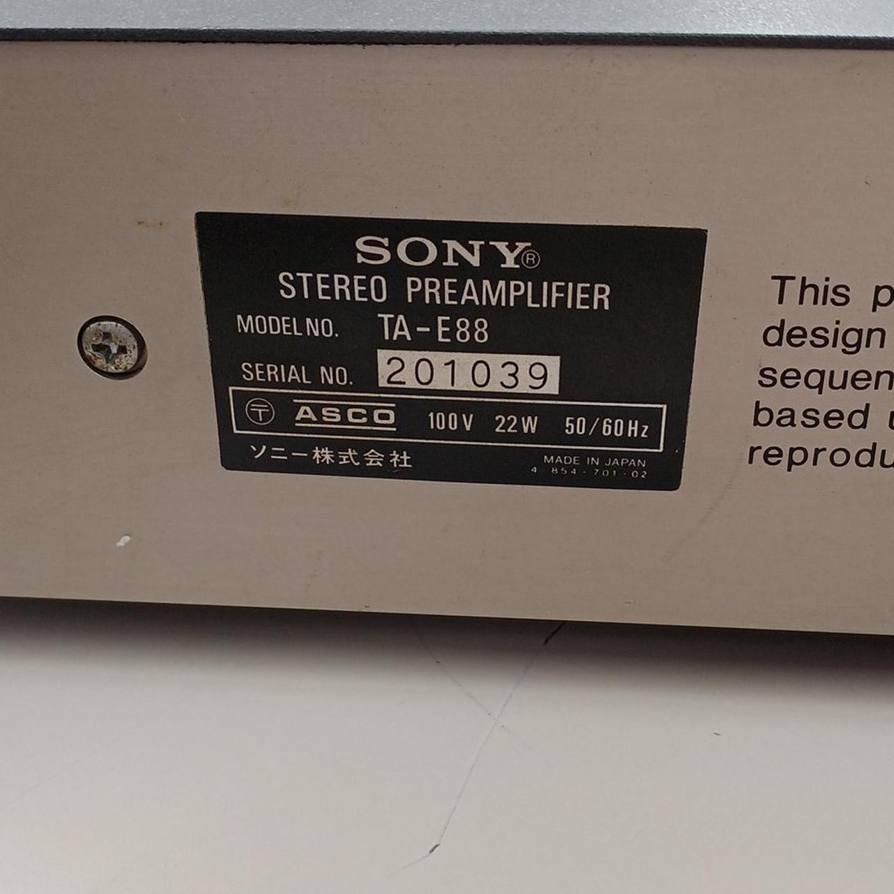 SONY ソニー ステレオプリアンプ TA-E88 ジャンク ∫U3993