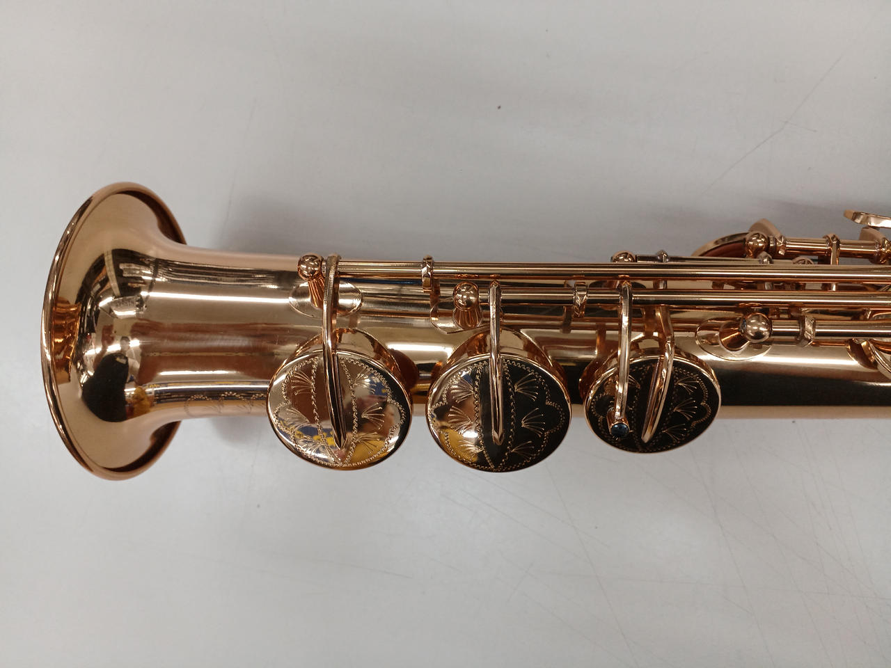 ソプラノサックス B&S タンポセット　ビンテージ 未使用品 ① H.Selmer SA802 Jubilee GL ／ソプラノサックス Bb／彫刻入り