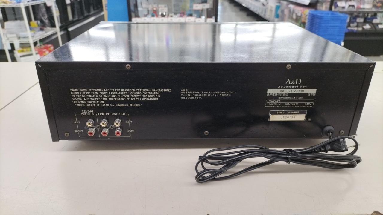 A&D GX-Z6100 カセットデッキ A&D GX-Z6100 – Audiolife － Enjoy your audio life!!