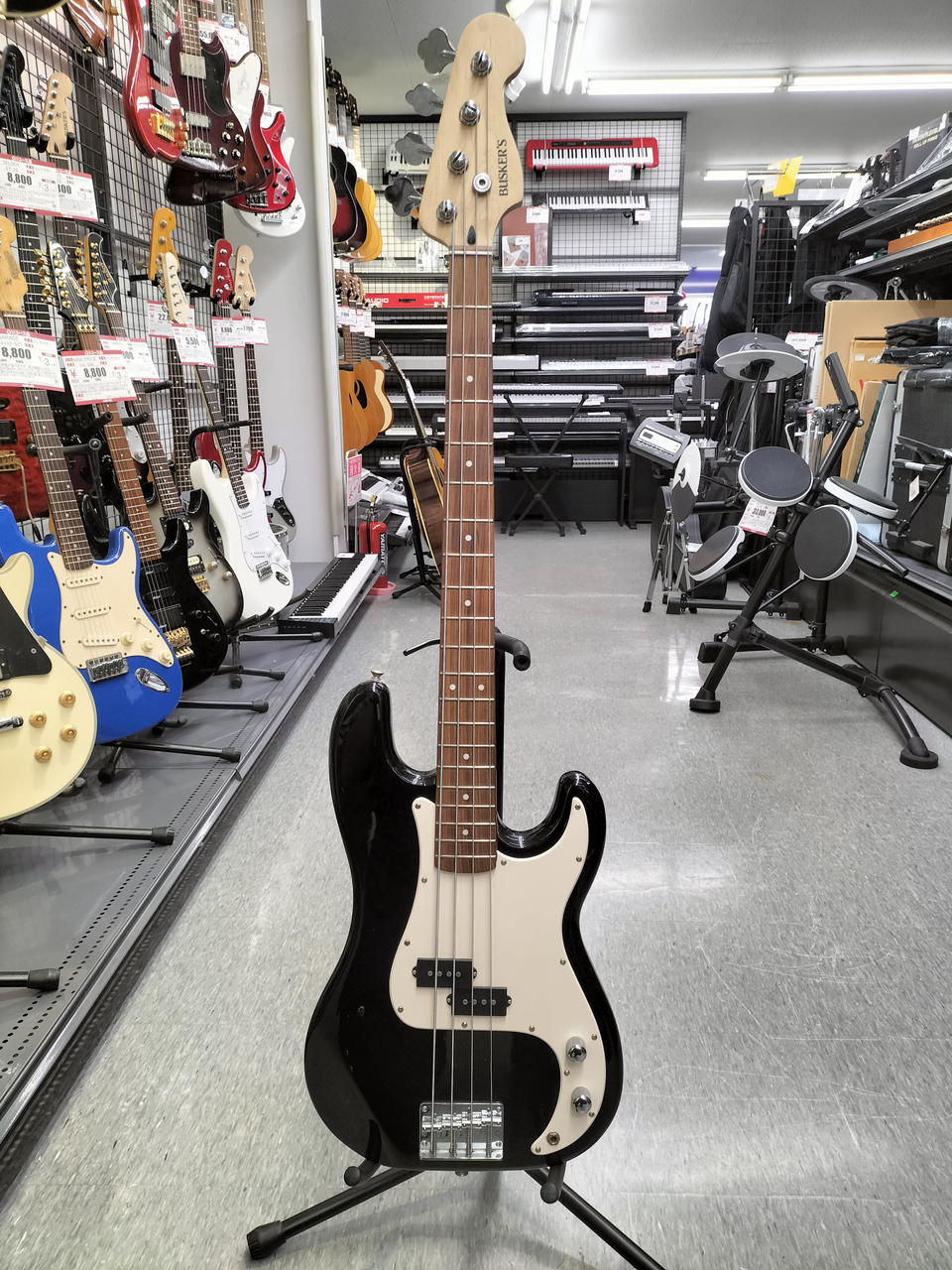 【④】Busker’sプレシジョンベースタイプ ブラック バスカーズ ①】Busker'sプレシジョンベースタイプ 黒 バスカーズ