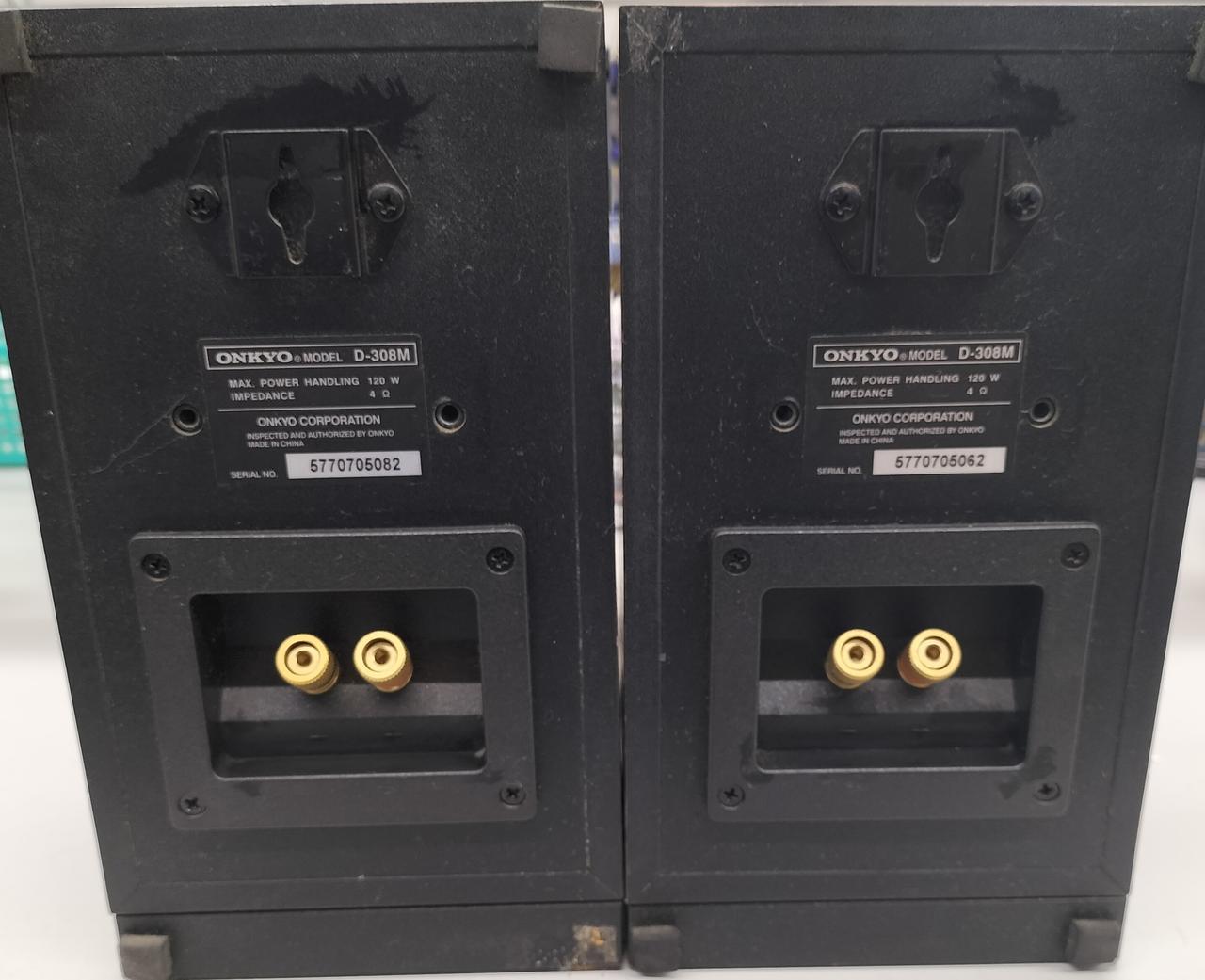 超美品！！ONKYO D-308M スピーカー　引取り限定 D-308M｜ONKYO サラウンドスピーカーシステム (1台) 木目 ｜中古品