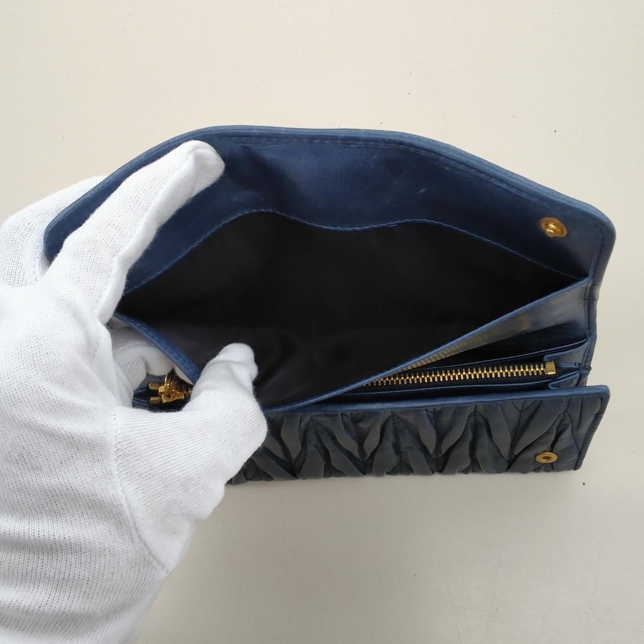 MIU MIU ネイビー キルティング 長財布美品 MIUMIU|長財布|HARDOFFオフモール（オフモ）|2032850000105642