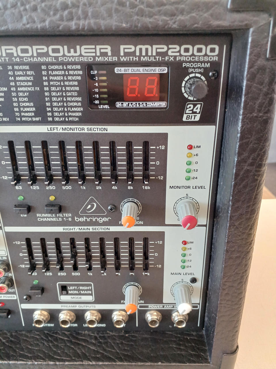 （ジャンク扱い）ベリンガー PMP1000パワードミキサー 音出ます ジャンク扱い）ベリンガー PMP1000パワードミキサー 音出ます
