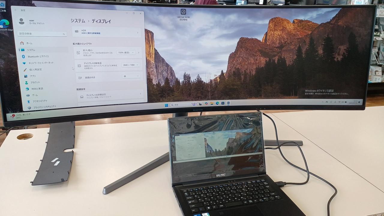 HDMI入力にて動作確認しました