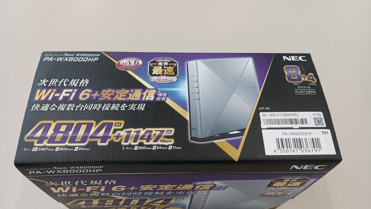 NEC Aterm PA-WX6000HP 無線LANルーター 箱つき