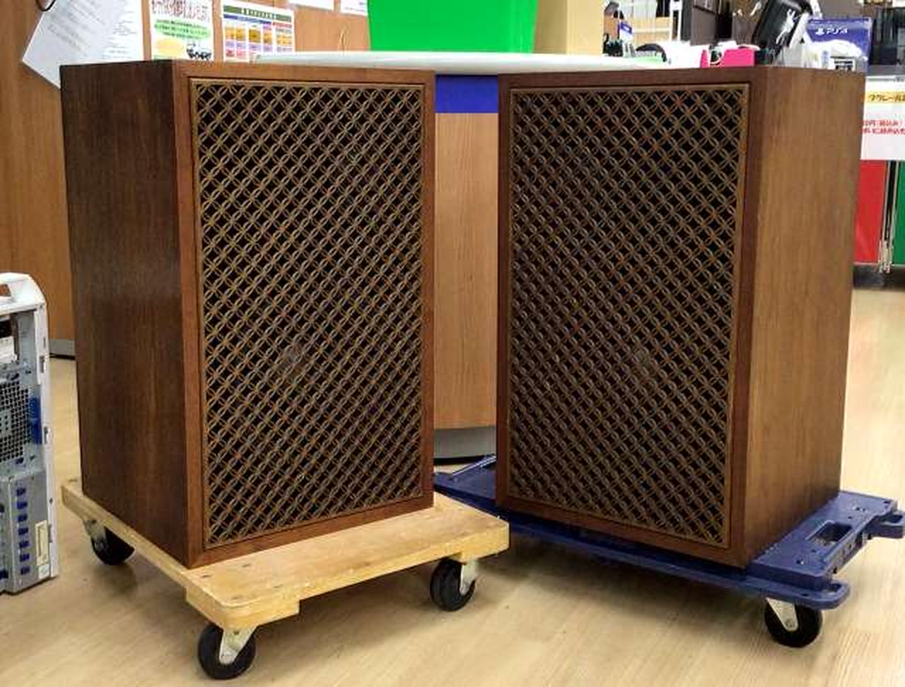 SANSUI model 2120 七宝組子 ペア 動作品 スピーカー SANSUI model 2120 七宝組子 ペア 動作品 スピーカー