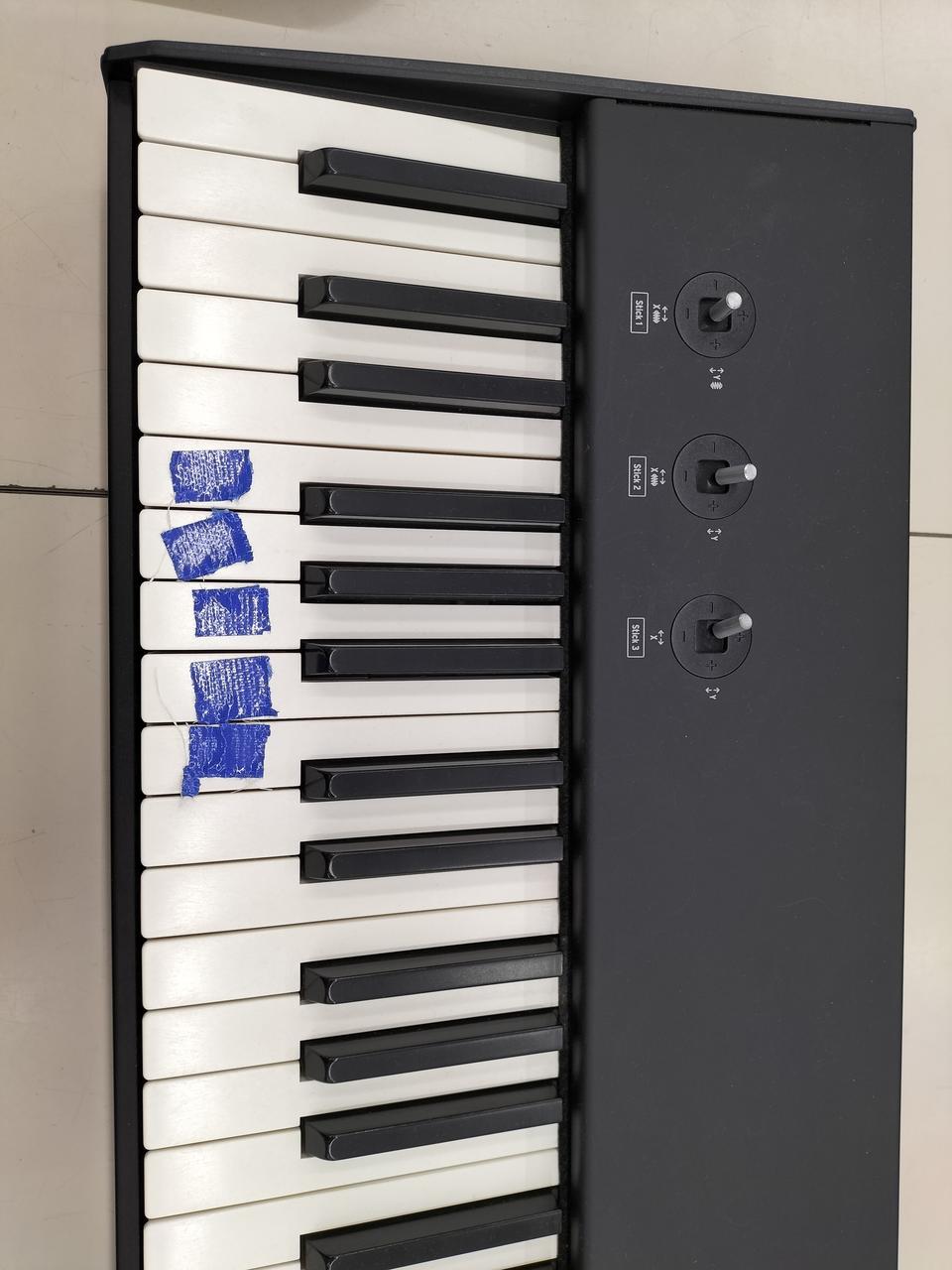 ※青テープ箇所(黒含む)反応せず。