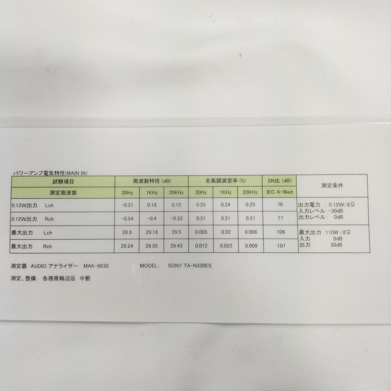 電気特性の測定結果は良好です。