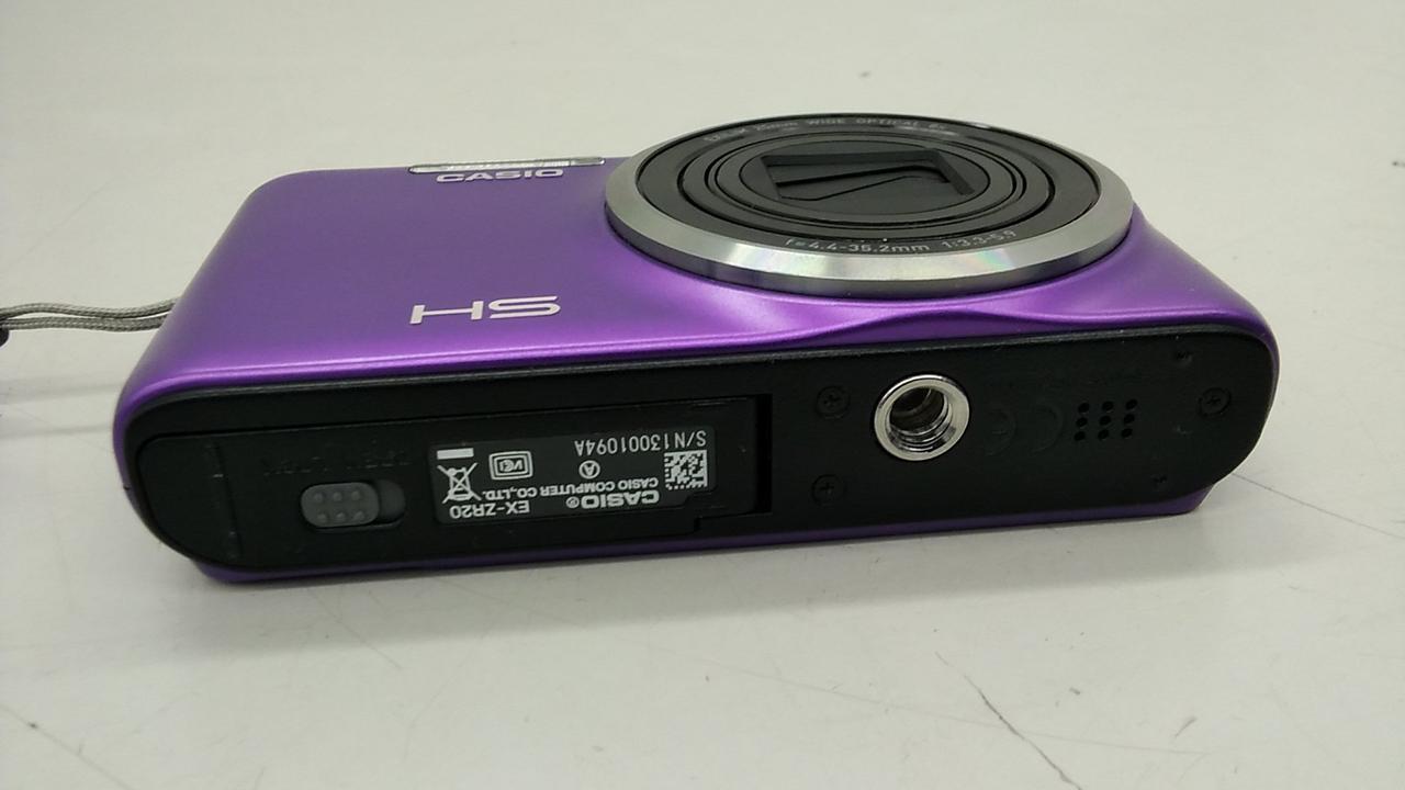 バ*屋様 CASIO EXILIM EX-ZR20 紫 箱付 Y2K 動作OK 悪用厳禁!? カシオが夜に強いデジカメ『EXILIM EX-ZR20』を発表