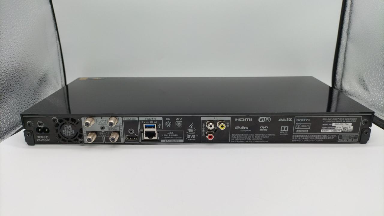 SONY BDZ-ZW1700 ブルーレイレコーダー(ジャンク品) ソニー(SONY)|BDレコーダー|HARDOFFオフモール（オフモ