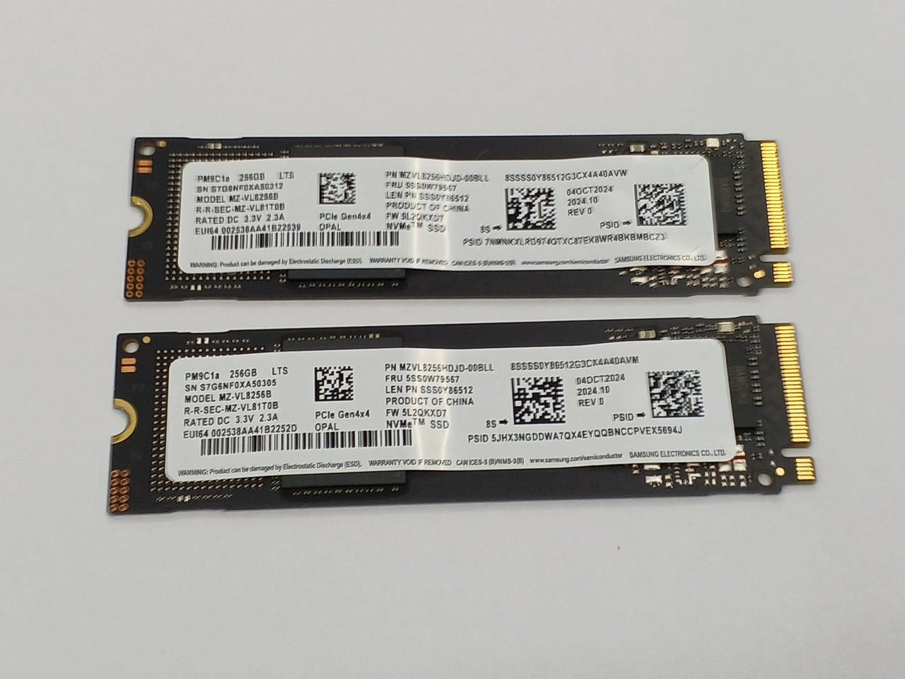 ニホンサムスン(SAMSUNG)|M.2 NVME SSD 2280 256GB 2枚|【ハードオフ