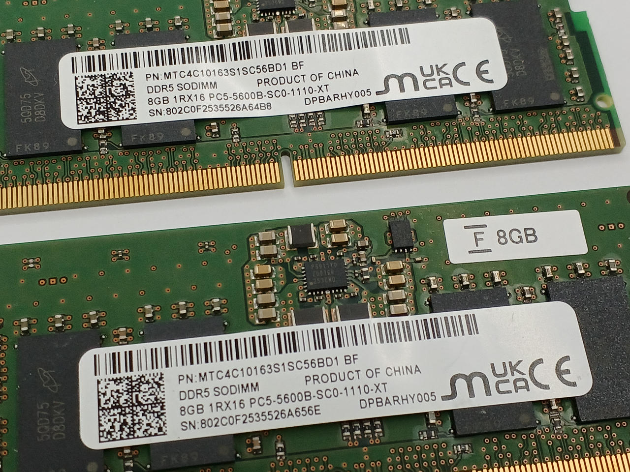 マイクロン(MICRON)|ノート用メモリ DDR5/8GB/2枚|【ハードオフ公式