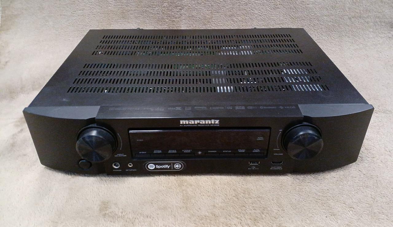 marantz AVアンプ NRー1608 黒 マランツ、旭化成DAC搭載など内部を刷新した105mmの薄型AVアンプ