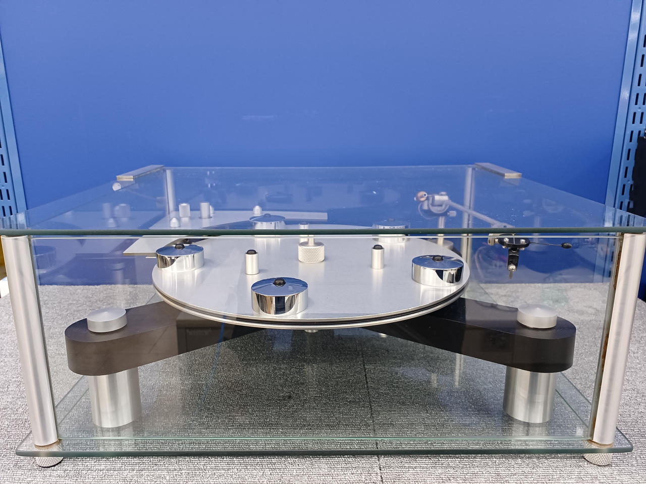 MICHELL ENGINEERING 型番：TRANSCRIPTOR TURNTABLE【メンテ済】 【配送不可商品】ガラス製キャビネット プレーヤー