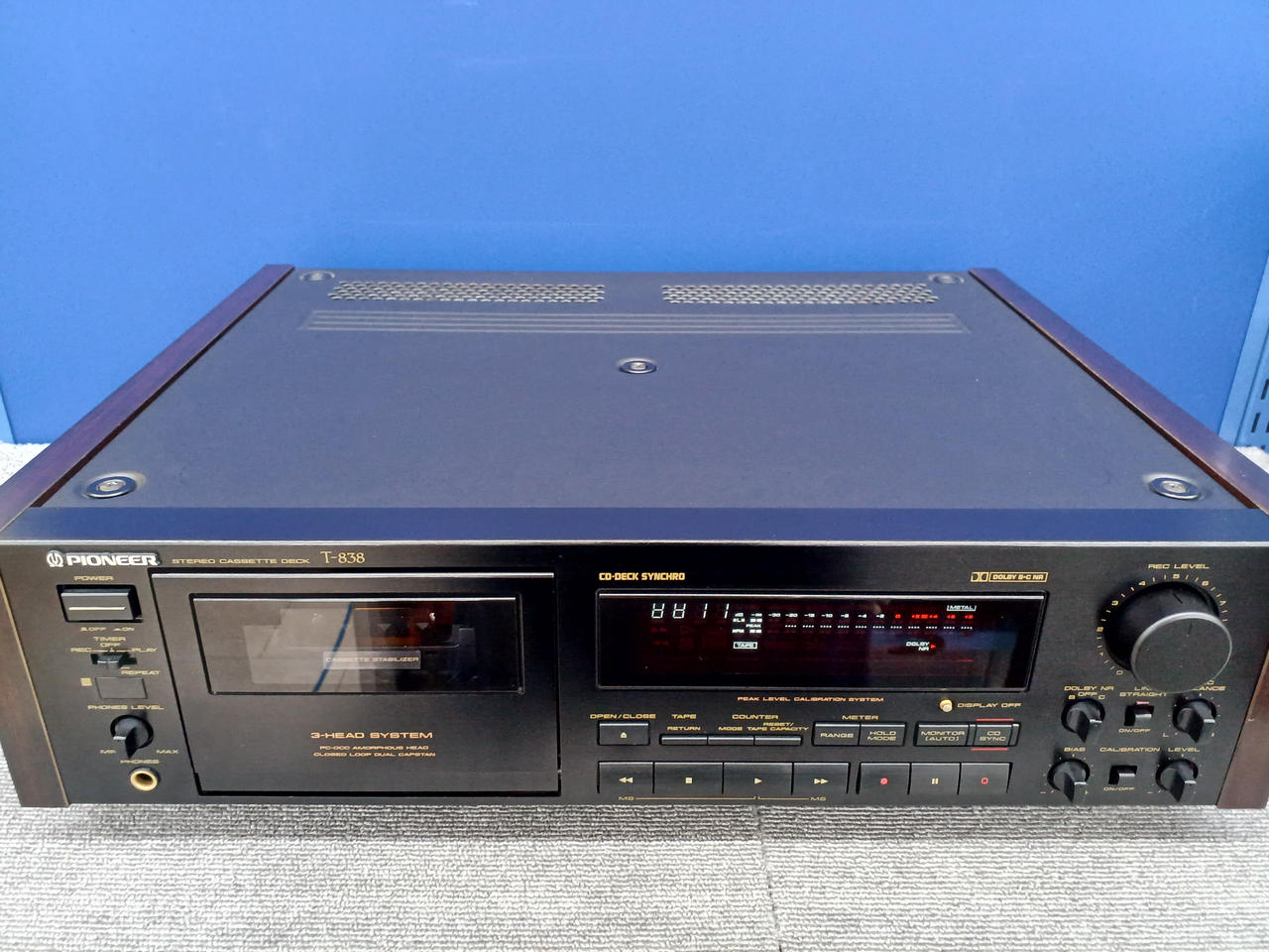 美品メンテナンス整備済PIONEER製ステレオカセットデッキT-W01AR 美品メンテナンス整備済PIONEER製ステレオカセットデッキT-W01AR