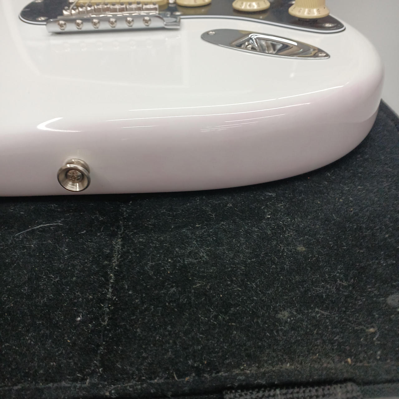 ハードケースのボアが色移りしています。