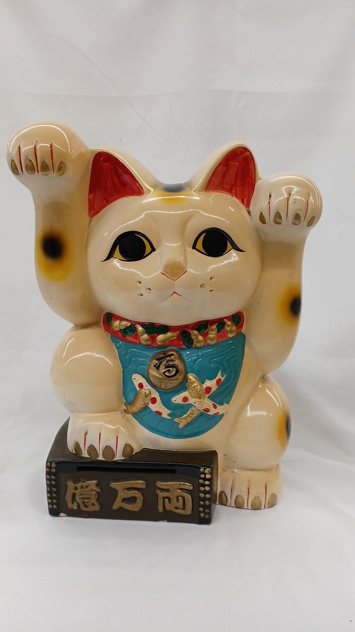 古い招き猫    ^.  ̫ .^ฅ゛ Vintage Japanese Folk Art: 招き猫