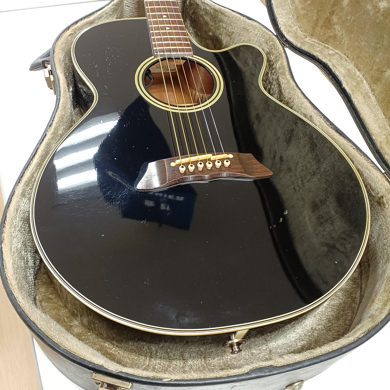 タカミネ PT-106 エレクトリックアコースティックギター ブラック系 ハードケース付き エレアコ アコギ Takamine 札幌市 平岸店 Takamine PT-106 タカミネ レフティ エレアコ 純正ハードケース付