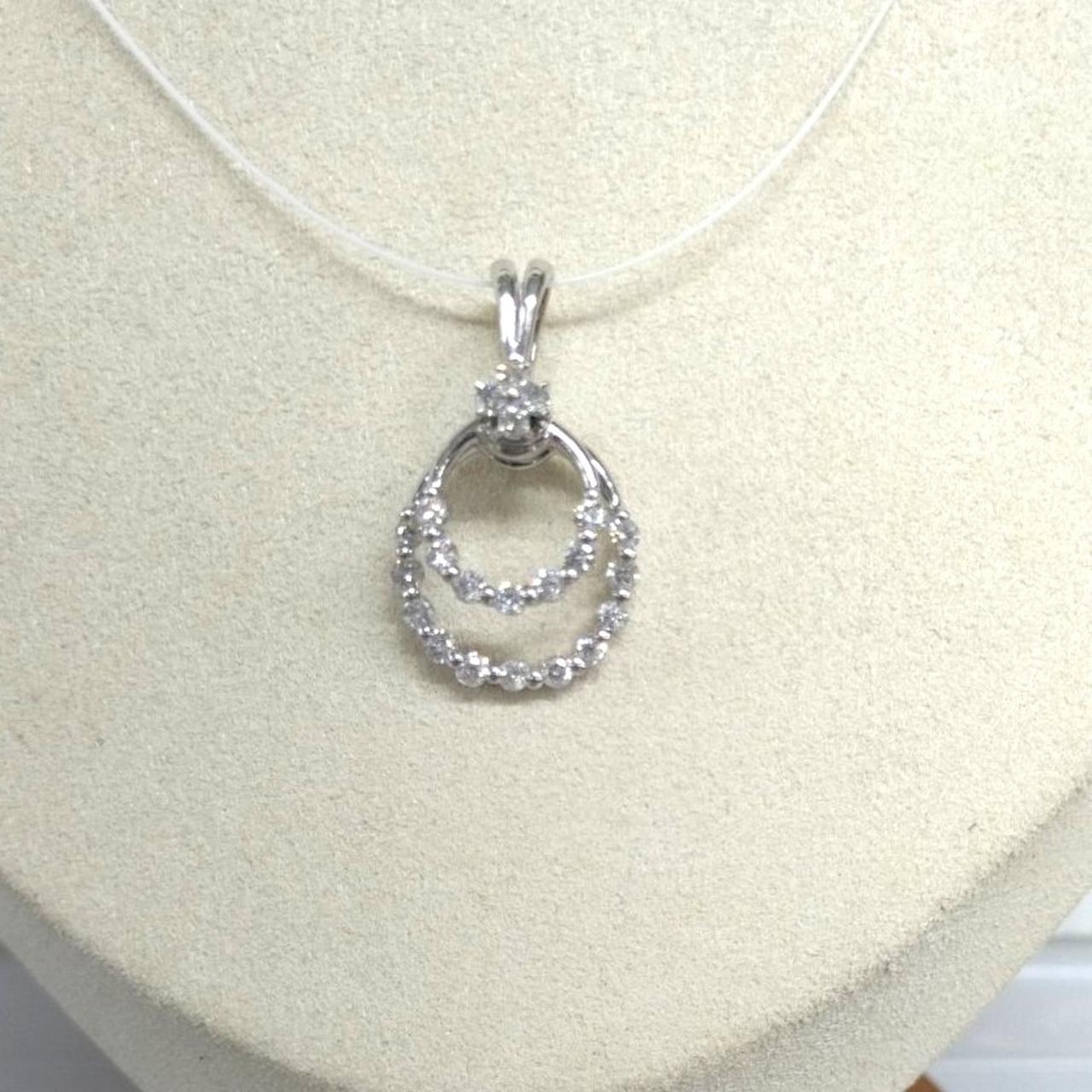 宝石付きペンダントトップ|K18WGペンダントトップ|【ハードオフ公式