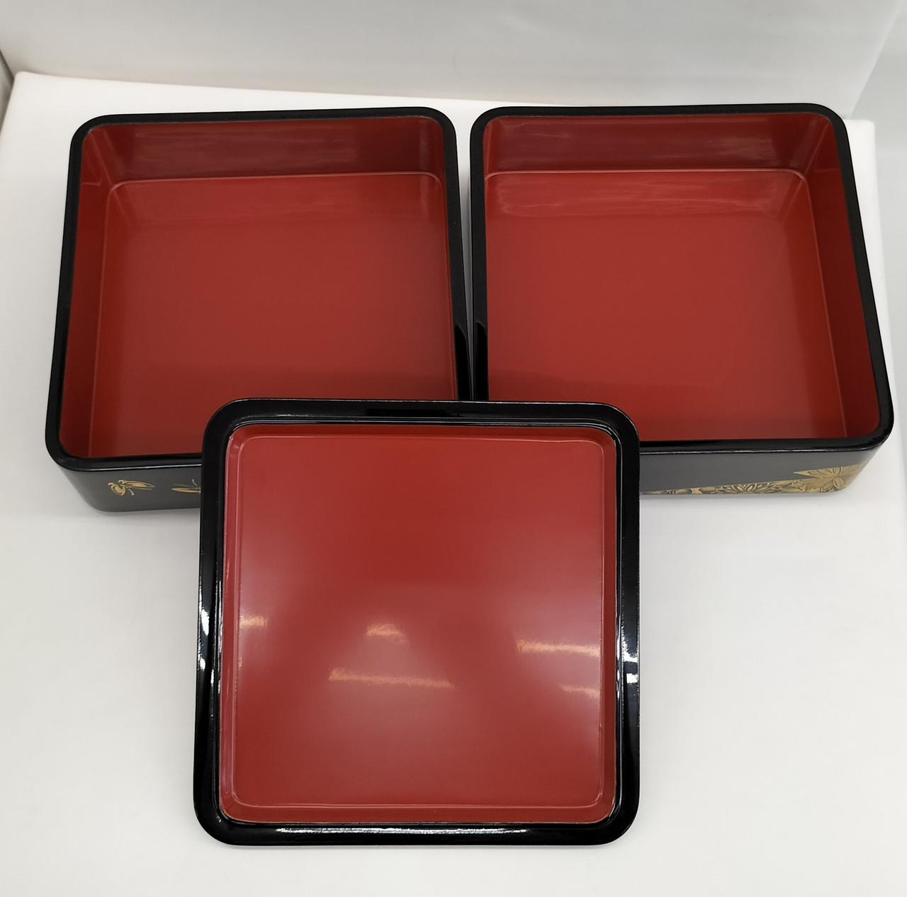 輪島塗　沈金竜胆図　オードブル　美品　共箱　送料込 Amazon.co.jp: 輪島塗文化功労者三谷吾一沈金しのぶ文小筥共箱
