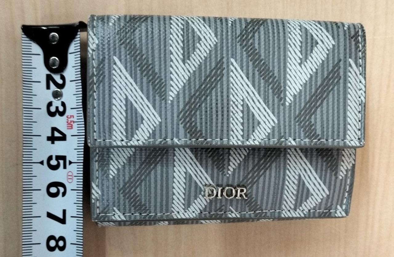 大幅お値下げ致しました Dior 三つ折財布 グレー org.jpg