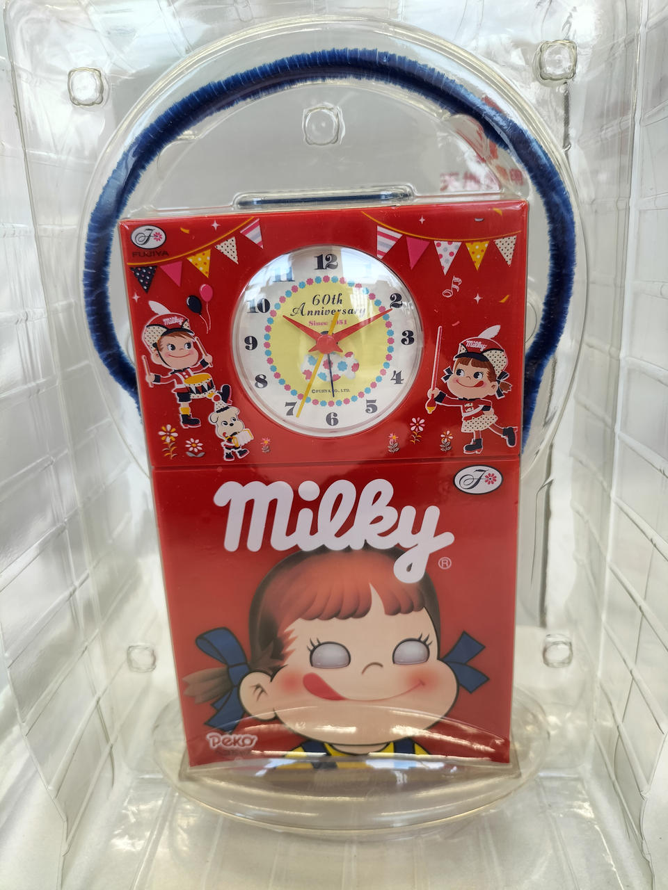 希少　レトロ　ペコちゃん　目覚まし時計　　　　　　　　（手巻き） 希少 レトロ ペコちゃん 目覚まし時計 （手巻き）