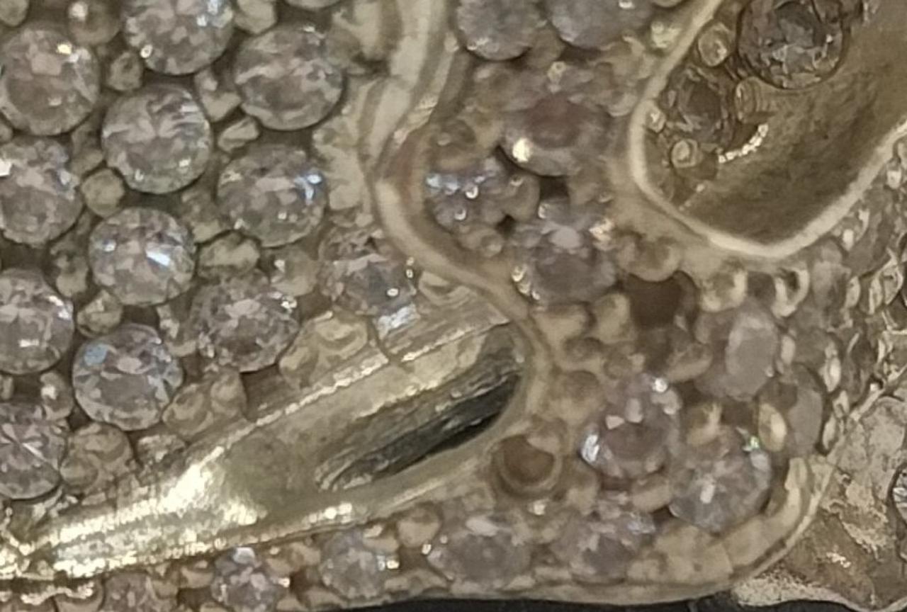 左目の下、２石欠けあり