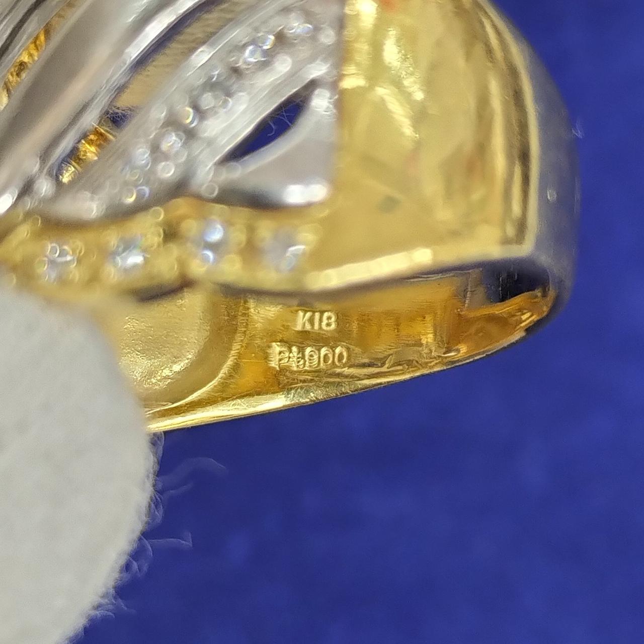 K18刻印ありPt900刻印あり