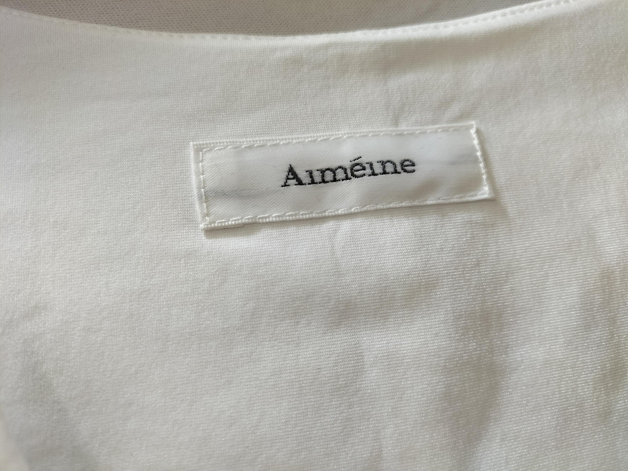 aimeine ウェーブデザイントリコットブラウス Aimeine】ウェーブデザイントリコットブラウス