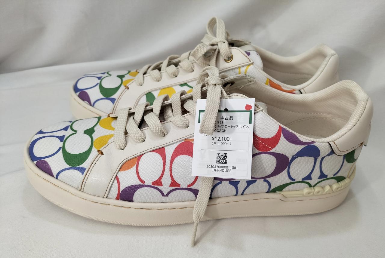 コーチ(COACH)|クリップ ロートップ レインボー シグネチャー