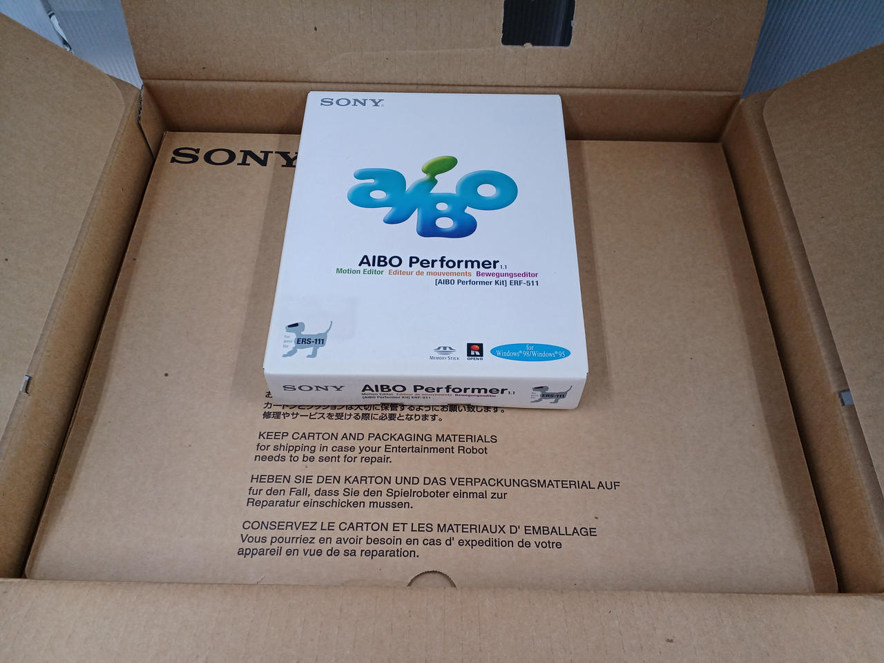 ラムネ様用Sony AIBO ERS-111 箱・証明書付き 初代 ジャンク品 Sony