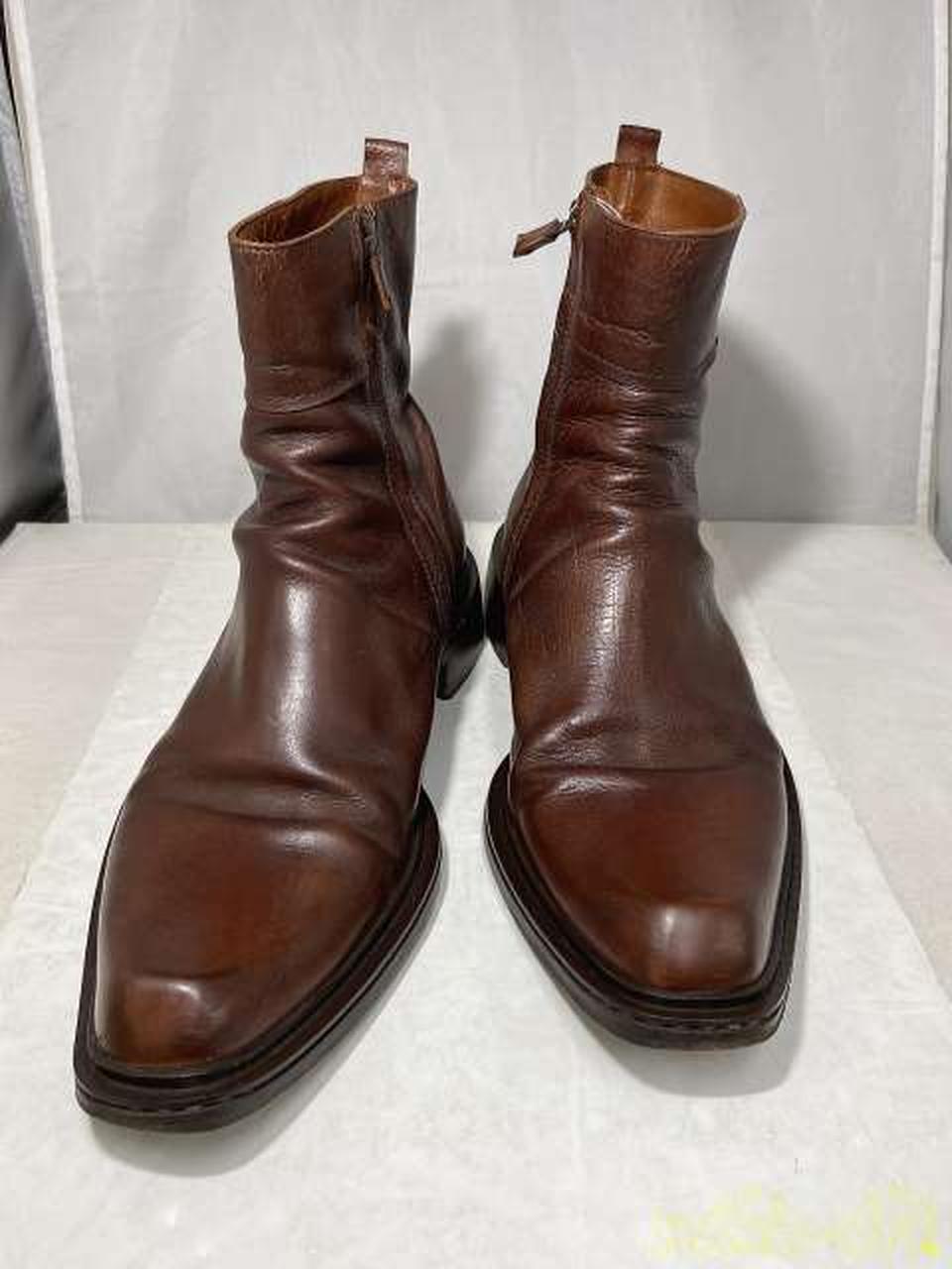 COSTUME NATIONAL HOMME 型番：7 1/2 (約26.0CM) ※汚れ・スレ・ヘリ有り ジップアップブーツ