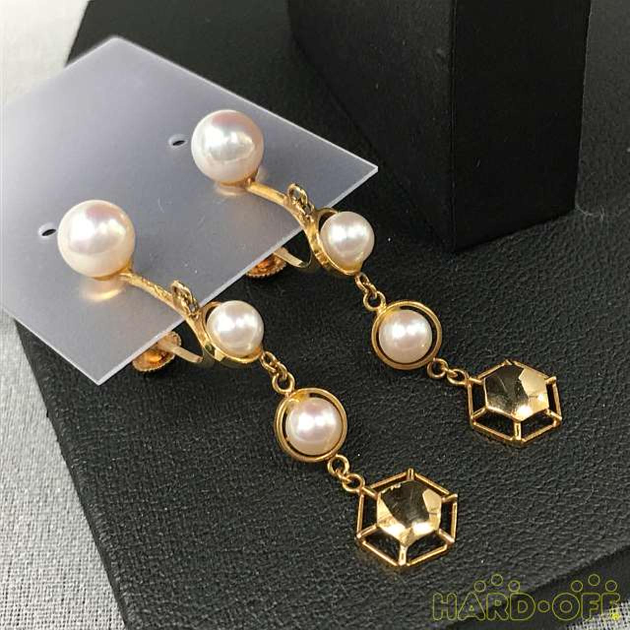 HM662】K18 イヤリング 1.2g 揺れる アクセサリー 