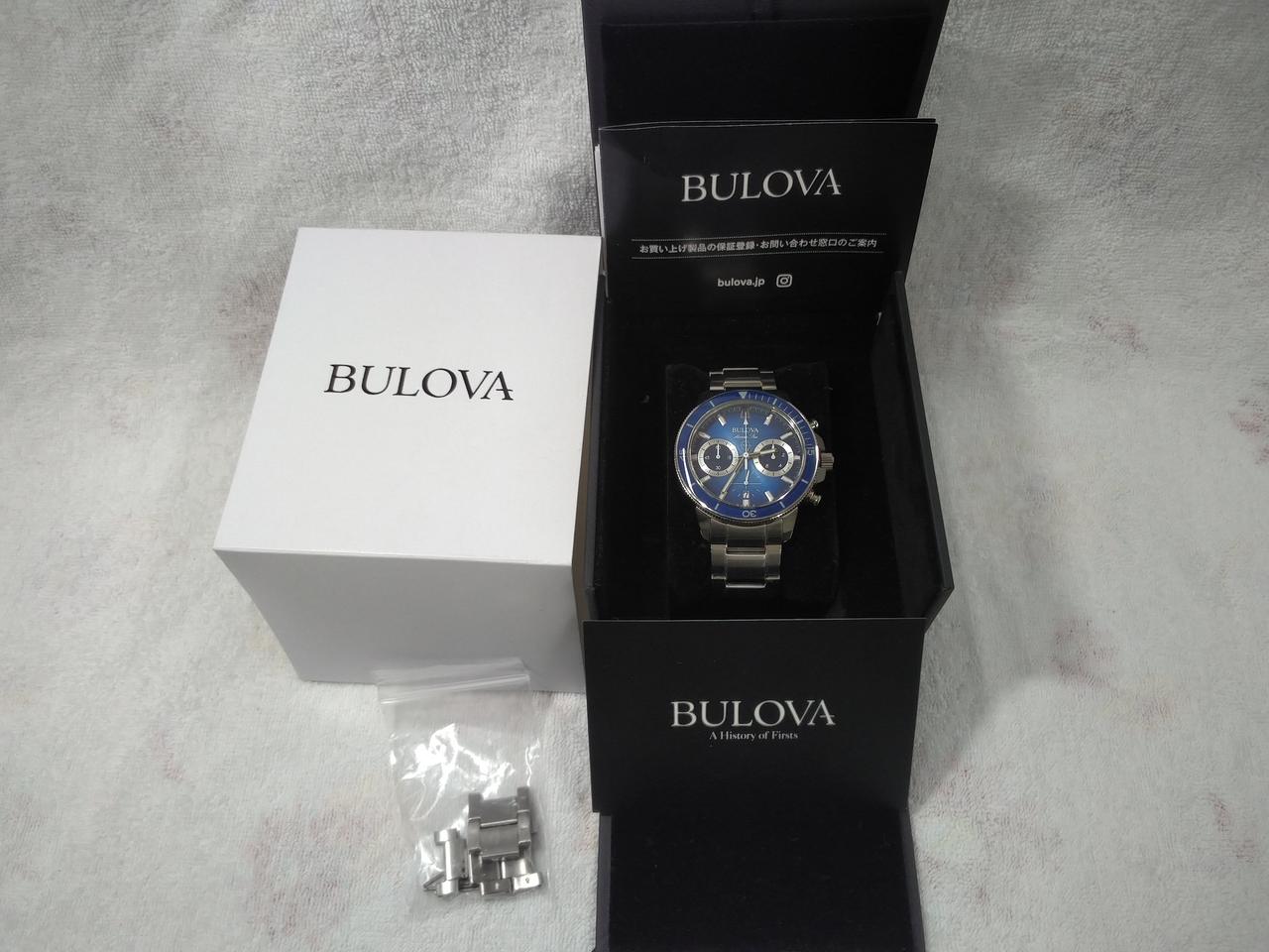 BULOVA 型番：96B380 クォーツクロノグラフウォッチ 44,000円