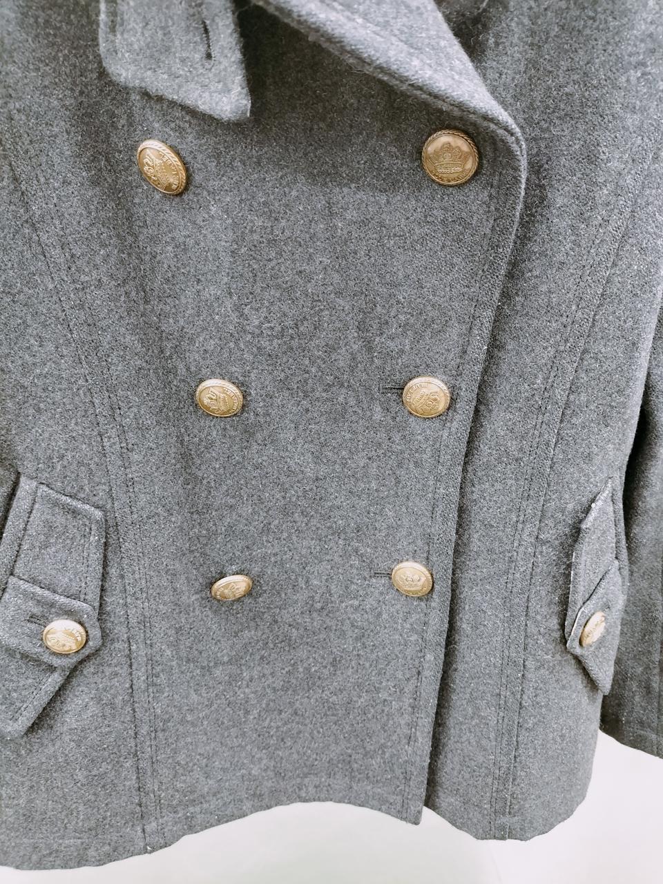 BURBERRY BLUE LABEL ブラックウールジャケット バーバリー BURBERRY BLUE LABEL Gジャン デニムジャケット