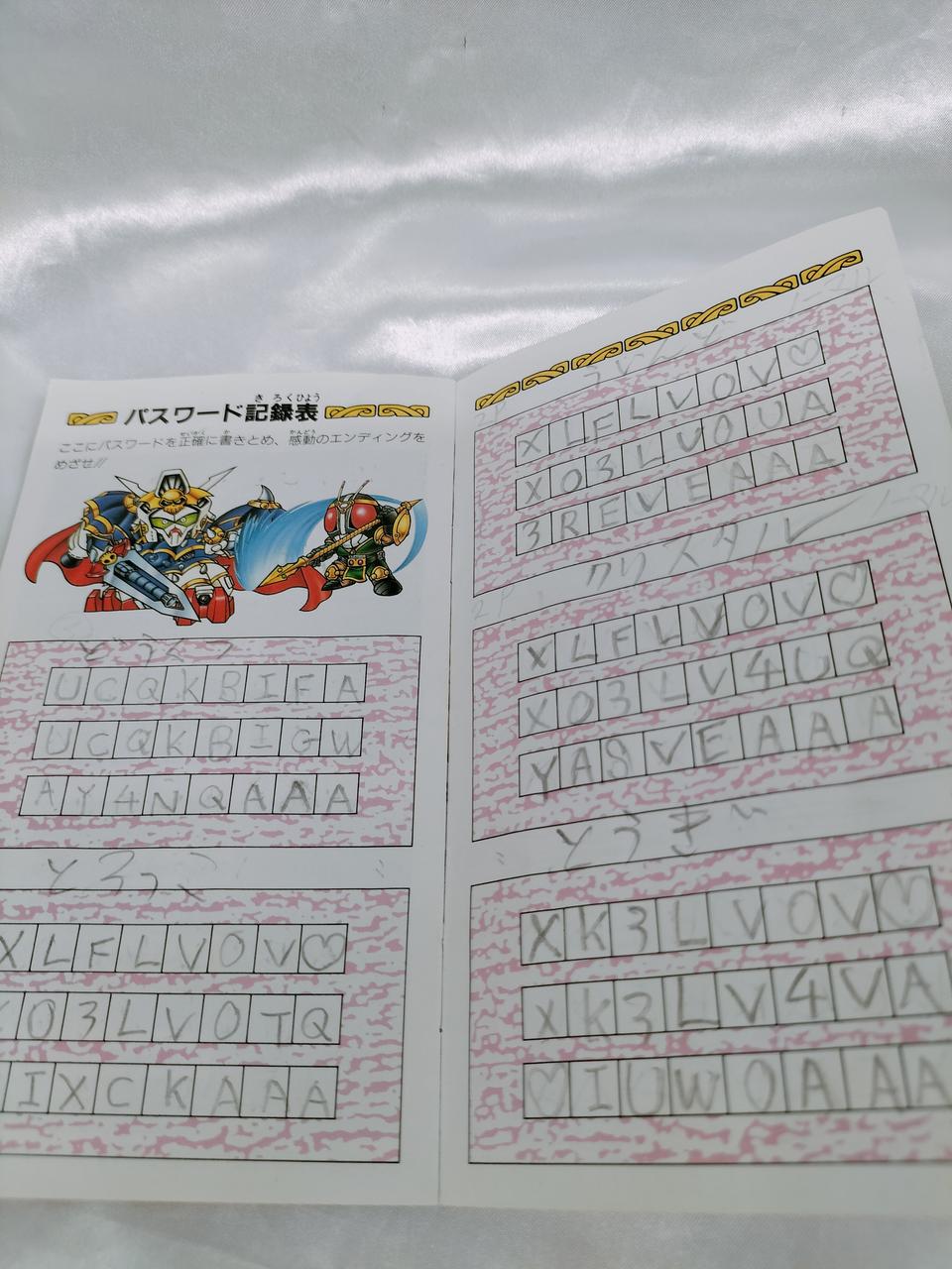 取説内書き込み有り