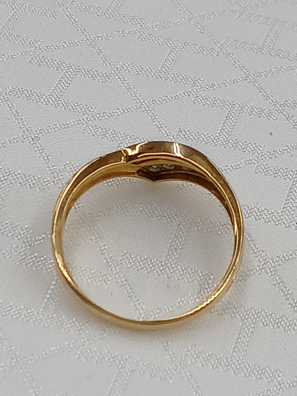 K18PT900石付コンビリング|k18/pt900石付リング|HARDOFFオフモール