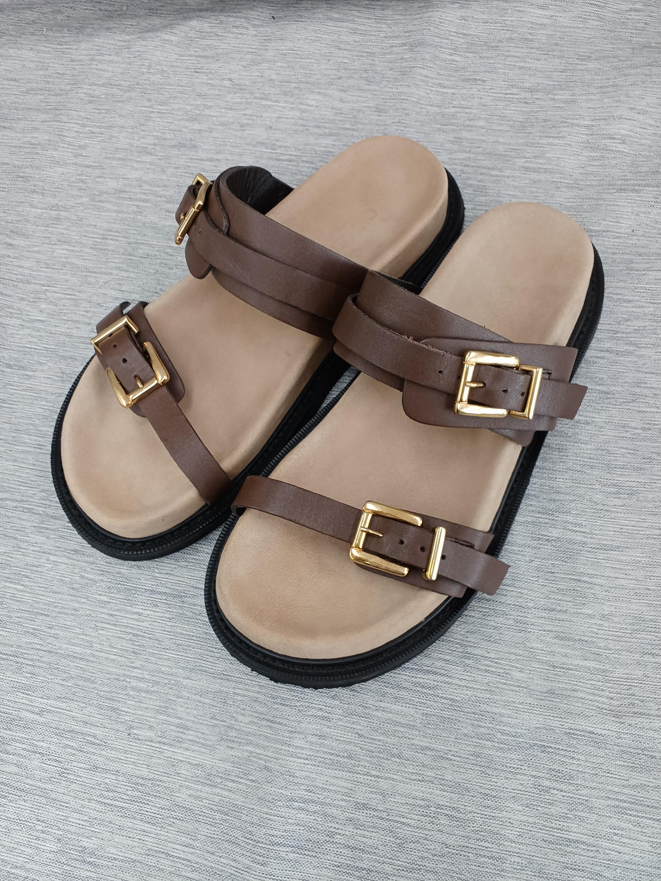 た*も様 値下げ不可　JIL SANDER ブラウン ダブルバックルサンダル　3 CAMINAND|ダブルバックルサンダル|【ハードオフ公式通販】オフモール