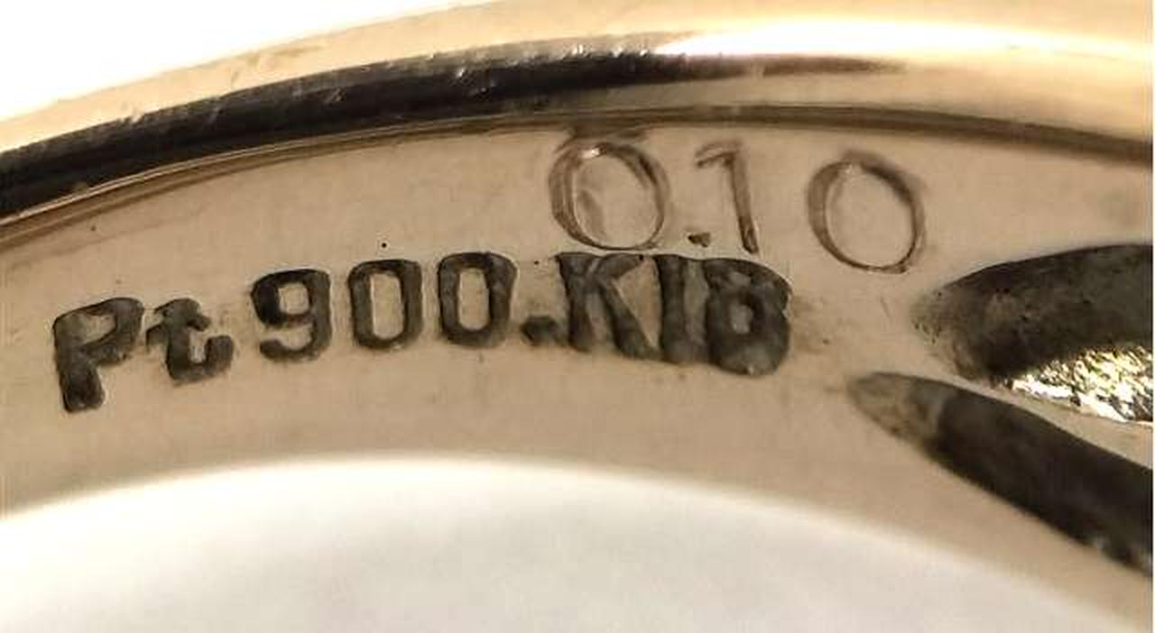 Pt900 K18 0.10刻印