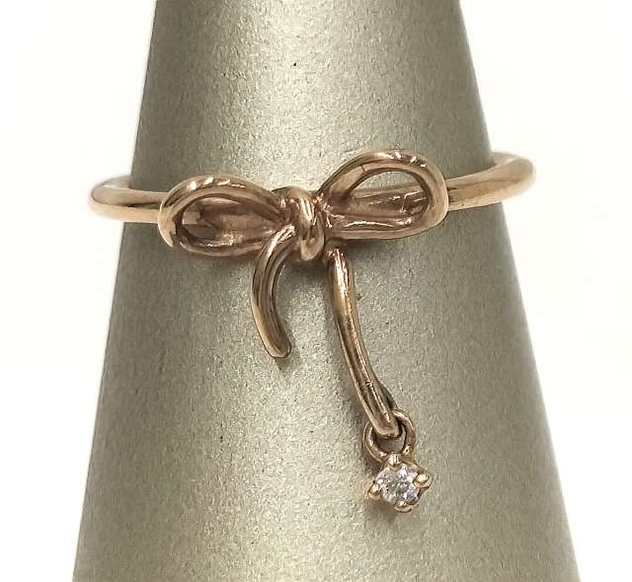 本日午前中までの価格！K10 ♡ 透かしリング 幅広 刻印あり 約11号 本日午前中までの価格！K10 ♡ 透かしリング 幅広 刻印あり 約11号