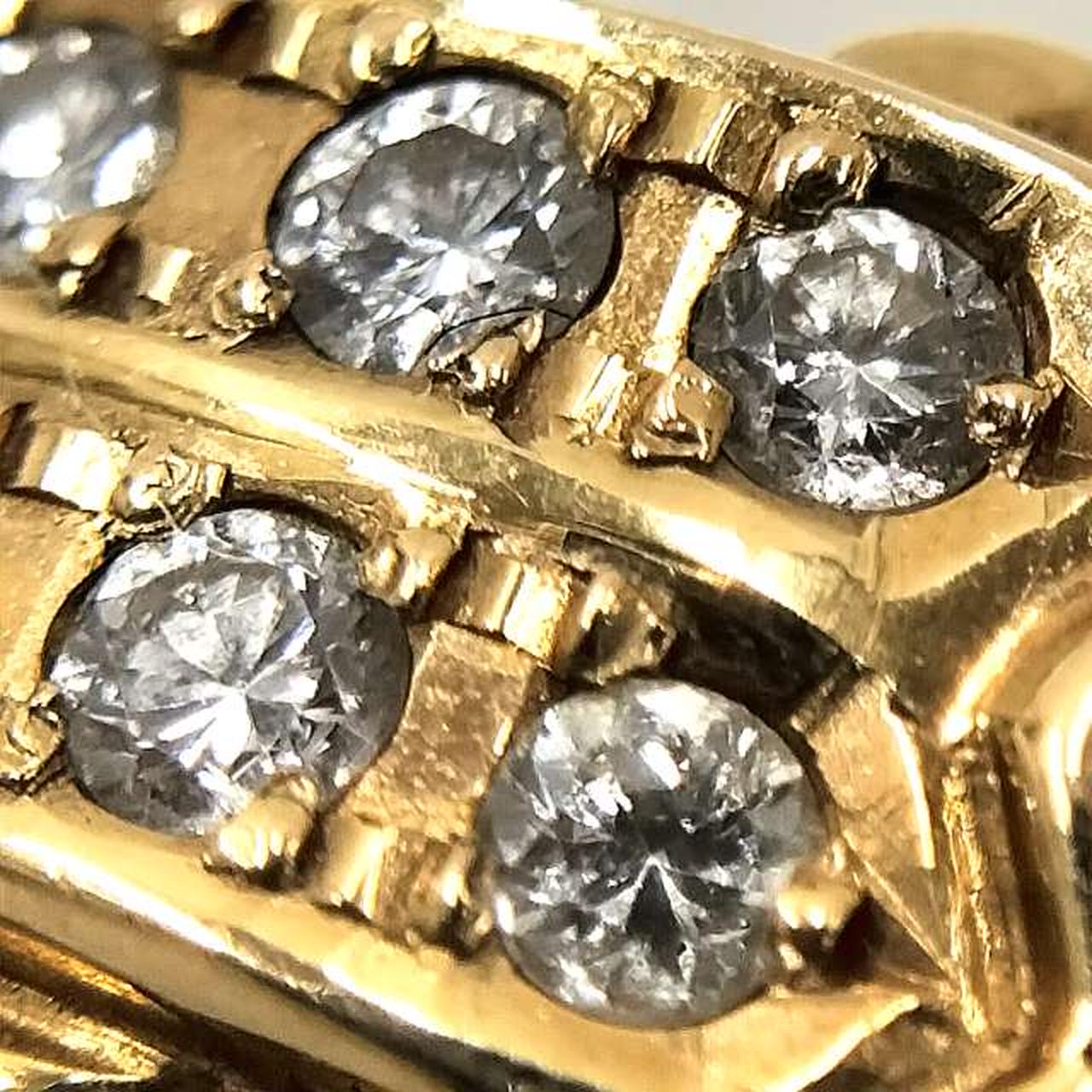 【美品】k18 リング K18 カラーゴールドリング〕K18 リング ライトイエローゴールド