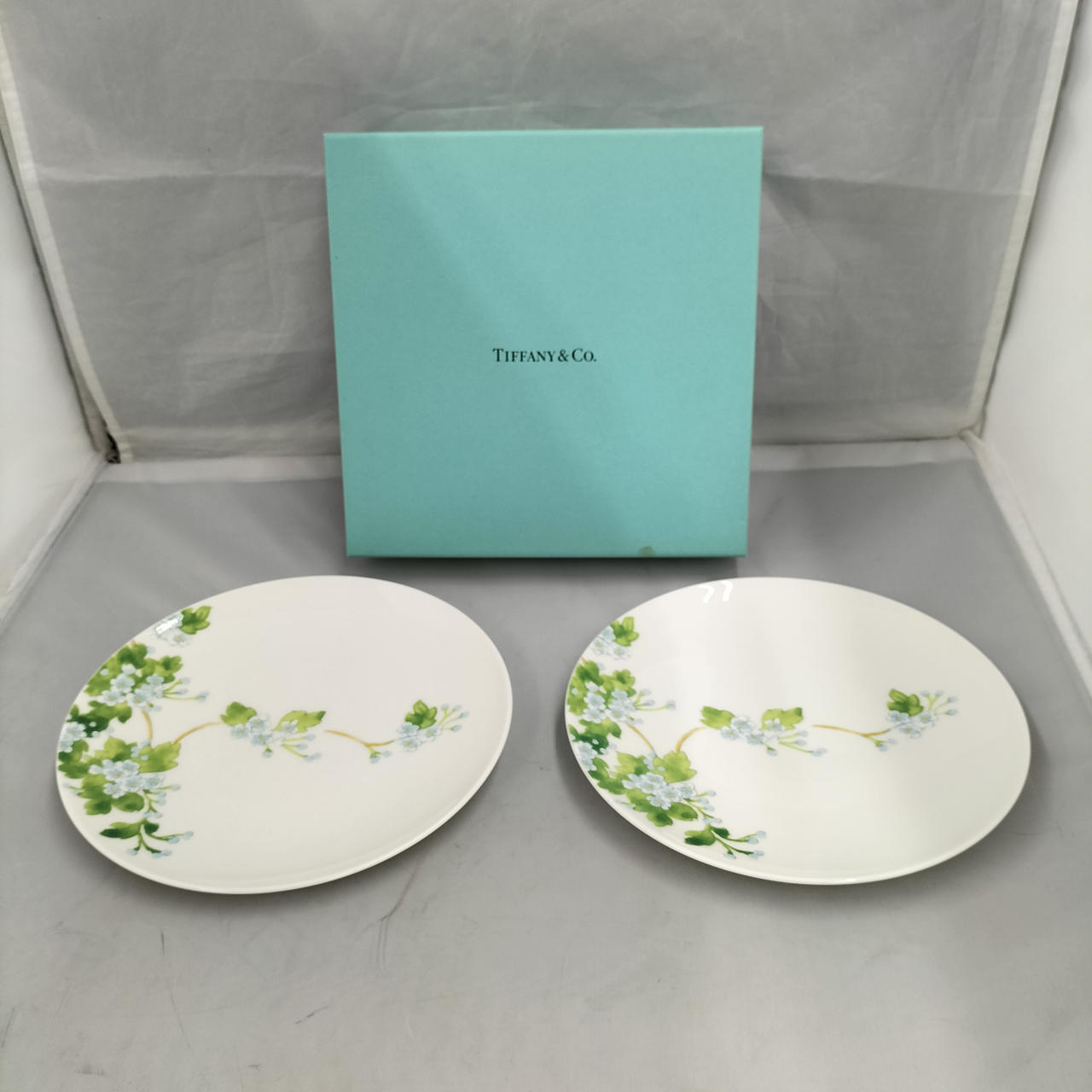 専用　新品未使用　ティファニー リーフ プレート お皿2枚セット TIFFANY & Co. (ティファニー) プレート リーフ 2Pセット