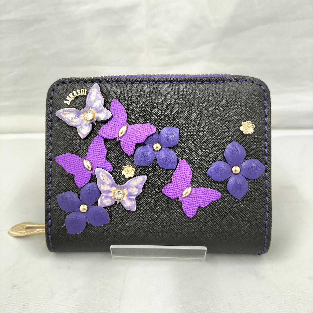 ANNA SUI バラ模様 三つ折り財布　蝶モチーフ　新品 アナスイ(ANNA SUI)|折り財布|HARDOFFオフモール（オフモ